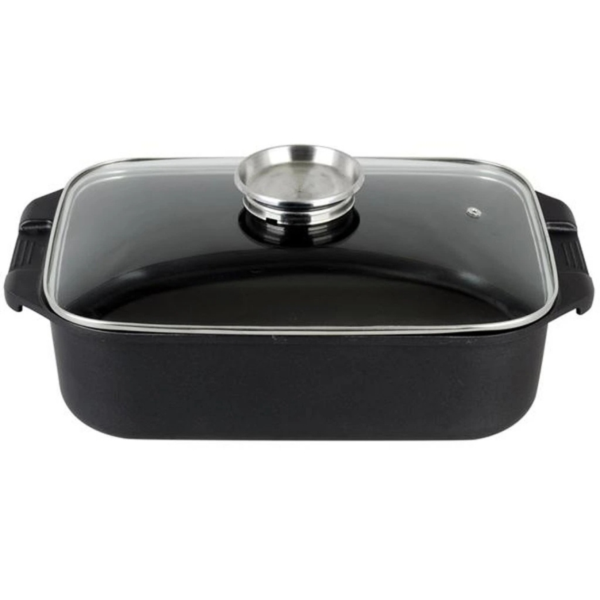 TORO 6,5 l-es fedeles sütőedény 34,5x10x24,5 cm fekete