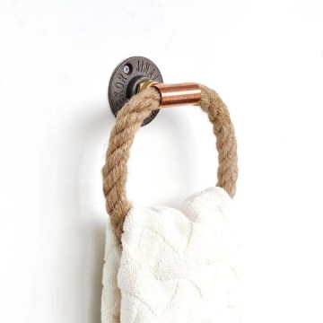 Törölközőtartó 16x16 cm bézs/arany