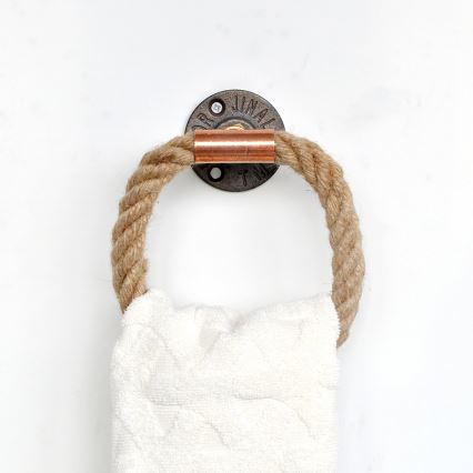 Törölközőtartó 16x16 cm bézs/arany