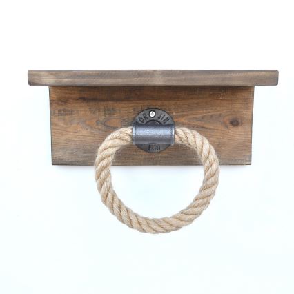 Törölközőtartó polccal BORURAF 14x30 cm fenyő