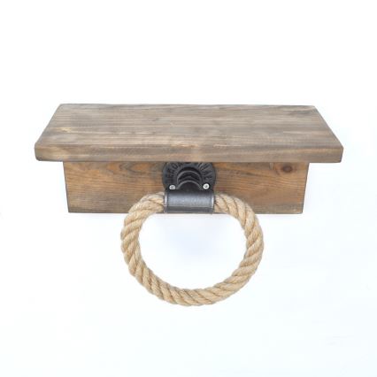 Törölközőtartó polccal BORURAF 14x30 cm fenyő