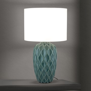 TORTUGA asztali lámpa 1xE27/40W/230V zöld/fehér