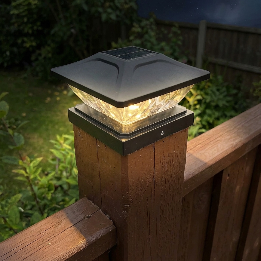 TOYA napelemes LED lámpatest 4,5W/230V 3000/6500K 600 mAh IP44 fekete