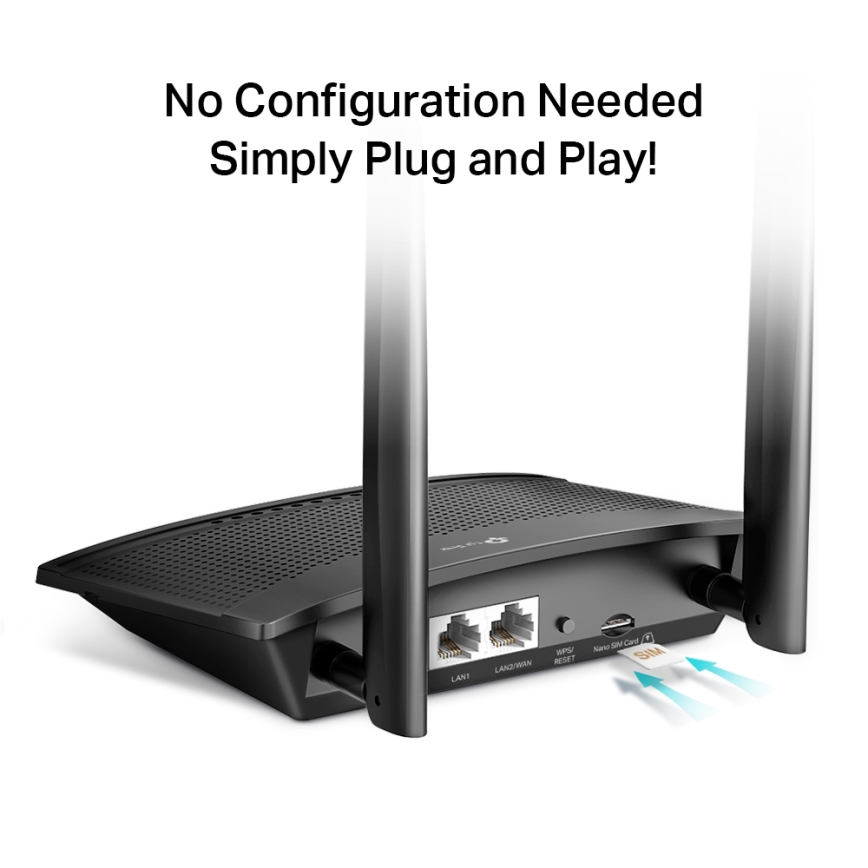 TP-Link - 300Mbps Vezeték nélküli N 4G LTE TL-MR100 Wi-Fi router
