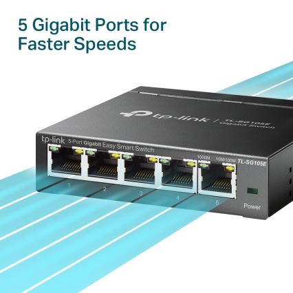 TP-Link - 5 portos gigabites Easy Smart hálózati kapcsoló