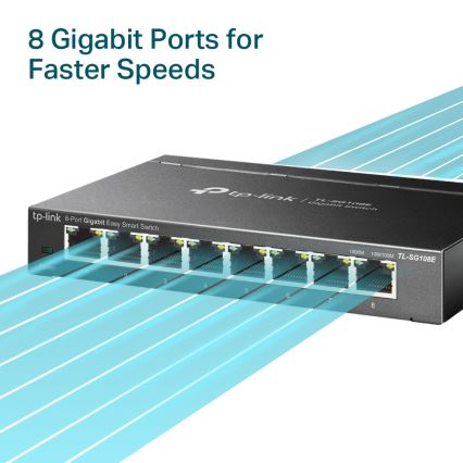 TP-Link - 8 portos gigabites Easy Smart hálózati kapcsoló