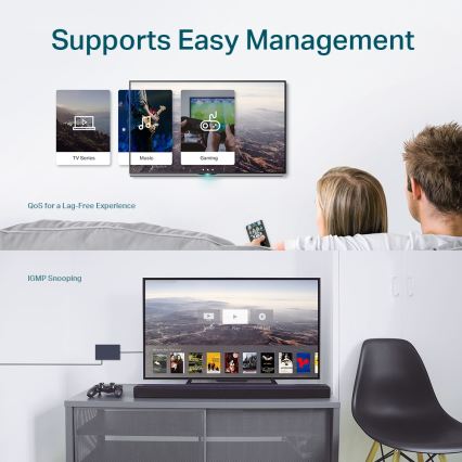 TP-Link - 8 portos gigabites Easy Smart hálózati kapcsoló