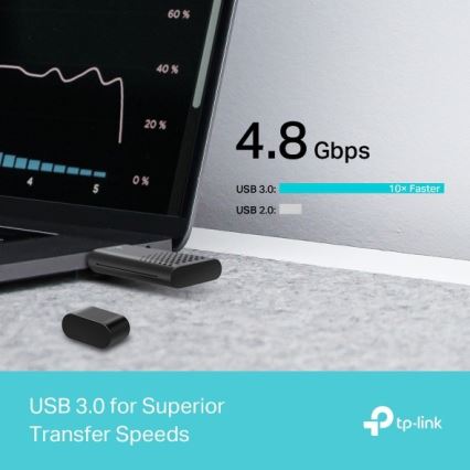 TP-Link - Archer TX20U, két sávos vezeték nélküli USB-adapter Wi‑Fi 6-tal