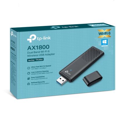 TP-Link - Archer TX20U, két sávos vezeték nélküli USB-adapter Wi‑Fi 6-tal