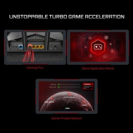 TP-Link - Gamer kétsávos Wi‑Fi 7 router Archer GE230