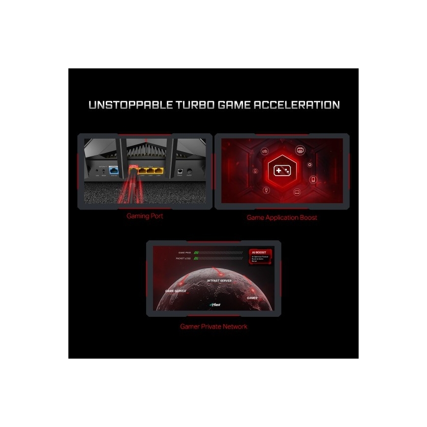 TP-Link - Gamer kétsávos Wi‑Fi 7 router Archer GE230