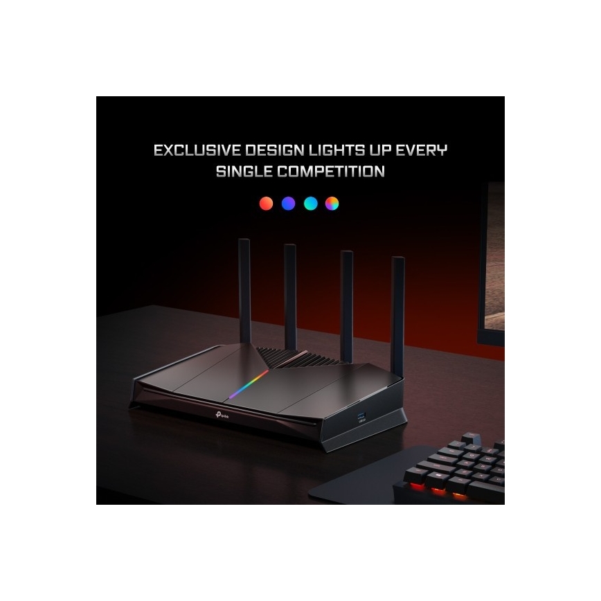 TP-Link - Gamer kétsávos Wi‑Fi 7 router Archer GE230