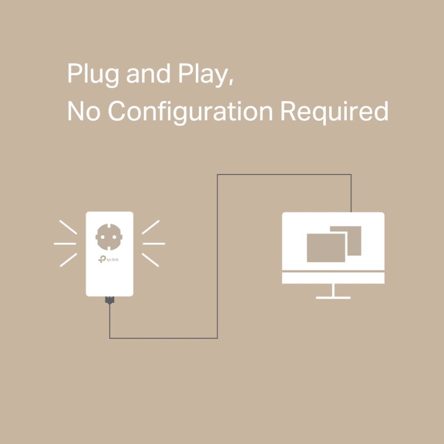 TP-Link - Gigabites Powerline készlet beépített konnektorral