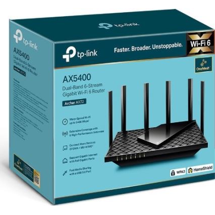 TP-Link - Kétsávos gigabites Wi-Fi 6 router Archer AX72