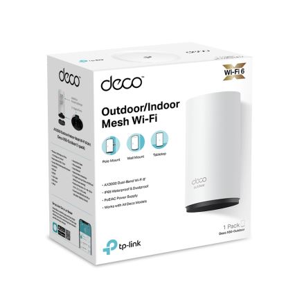 TP-Link - kültéri/beltéri Wi-Fi 6 mesh rendszer Deco X50-Outdoor