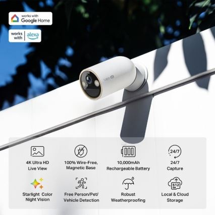 TP-Link - Kültéri kamera mozgásérzékelővel, 10000 mAh akkumulátor, IP66, Wi-Fi