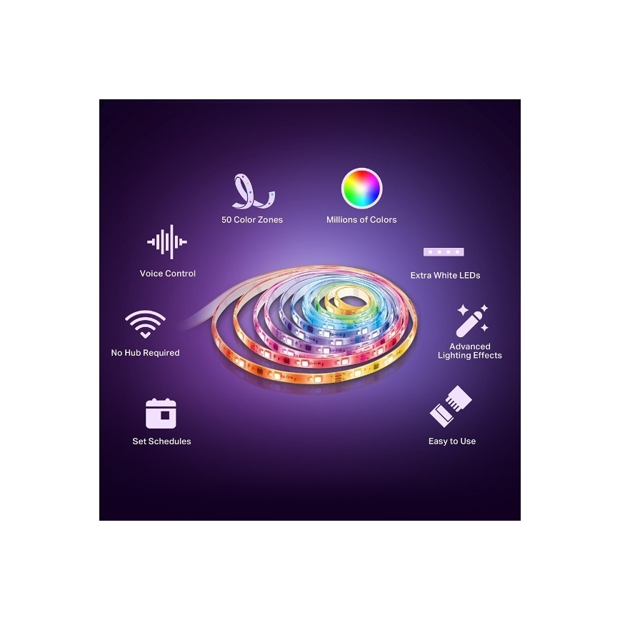 TP-Link - LED RGBW Dimmelhető szalag 5 m LED/13W/230V Wi-Fi