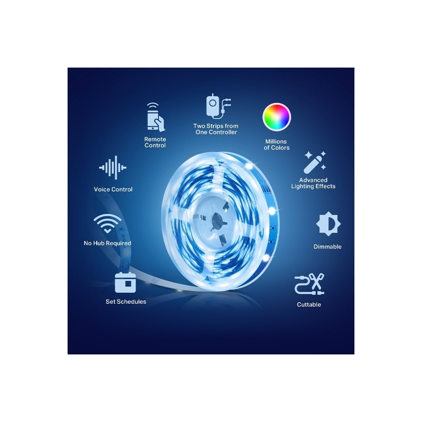 TP-Link - LED RGBW fényerőszabályozható szalag 5 m LED/20,5W/230V Wi-Fi