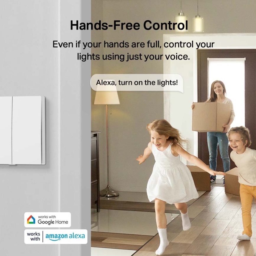 TP-Link - Okos kétgombos világításkapcsoló 2xAAA Wi-Fi