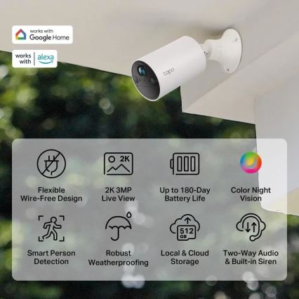 TP-Link - Okos kültéri kamera érzékelővel, IP65, Wi‑Fi