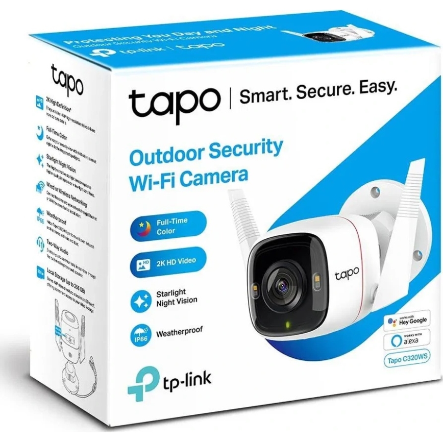 TP-Link - Okos kültéri kamera érzékelővel, IP66, Wi-Fi