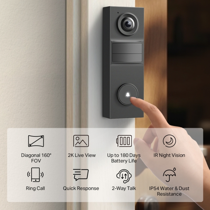 TP-Link - Okos mini videócsengő Wi-Fi