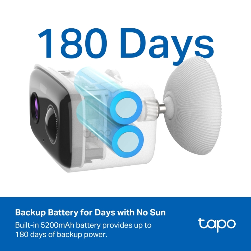 TP-Link - Okos napelemes kamera 5200 mAh 5V IP65 Wi‑Fi