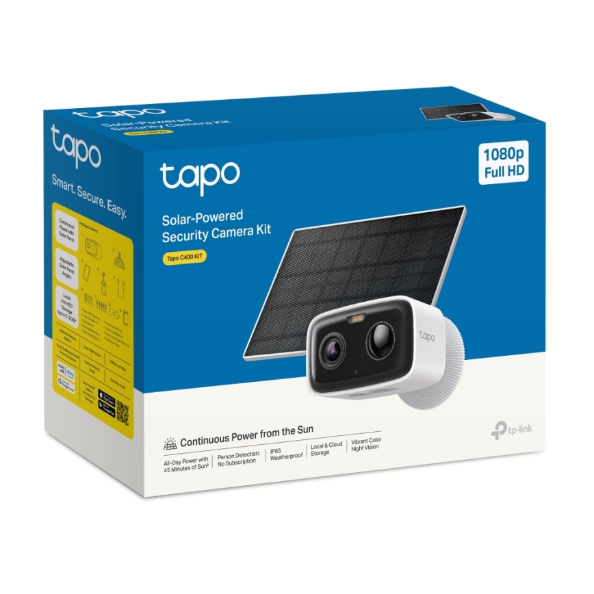 TP-Link - Okos napelemes kamera 5200 mAh 5V IP65 Wi‑Fi