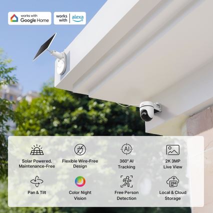 TP-Link - Okos napelemes kamera 5V IP65 Wi-Fi