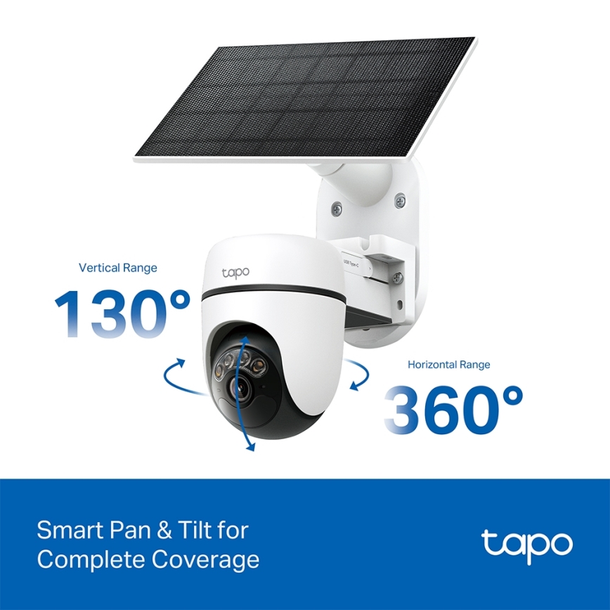 TP-Link - Okos napelemes kamera 5V IP65 Wi-Fi