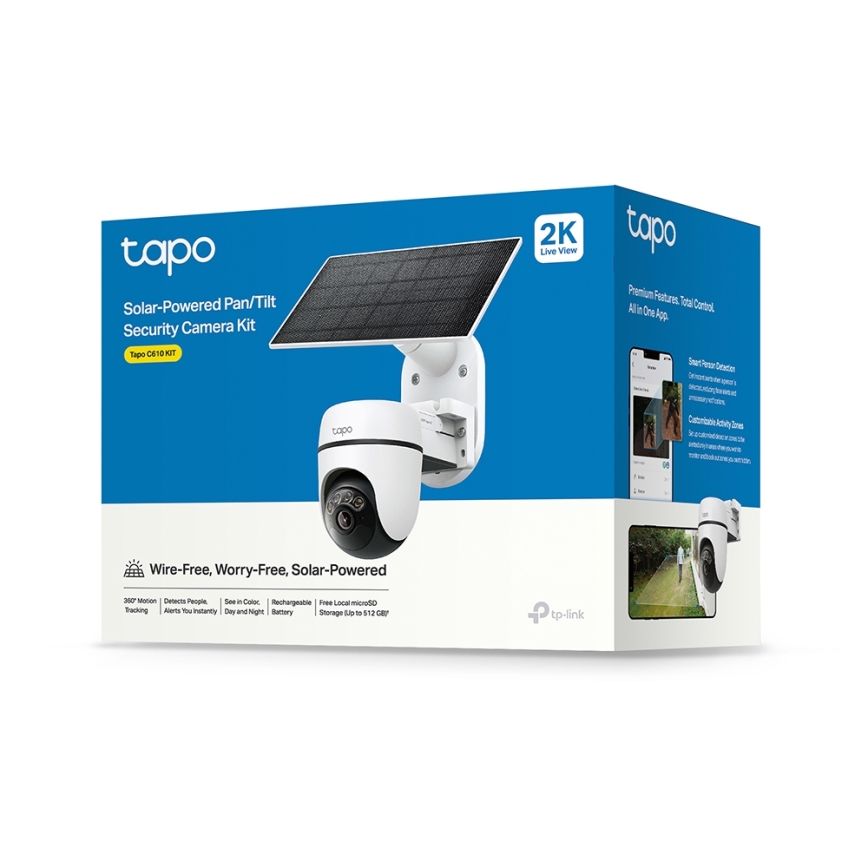 TP-Link - Okos napelemes kamera 5V IP65 Wi-Fi