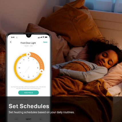TP-Link - Okos termosztatikus radiátorfej LCD-kijelzővel 2xAA Tuya