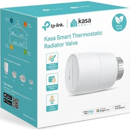TP-Link - Okos termosztatikus szelepfej LCD-kijelzővel, 2xAA, Tuya