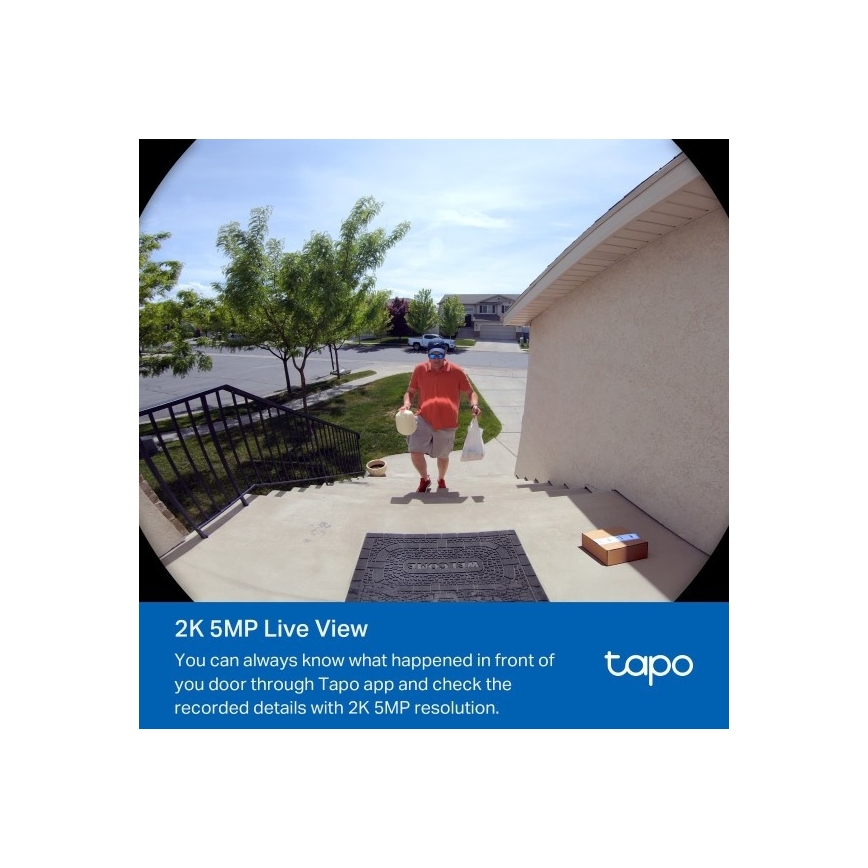 TP-Link - Okos videócsengő 2K 10000 mAh IP66 Wi-Fi Tuya