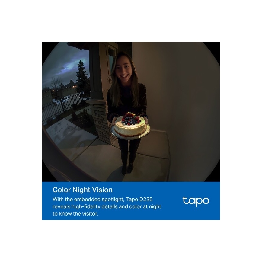 TP-Link - Okos videócsengő 2K 10000 mAh IP66 Wi-Fi Tuya