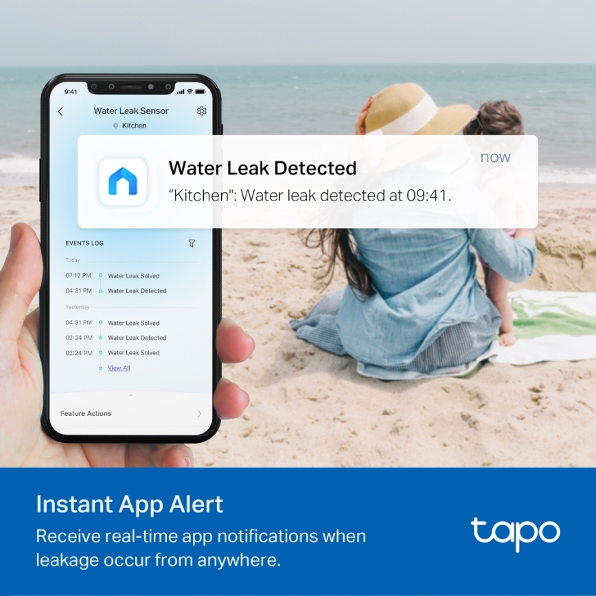 TP-Link - Okos vízszivárgás-érzékelő 2xAAA Wi-Fi