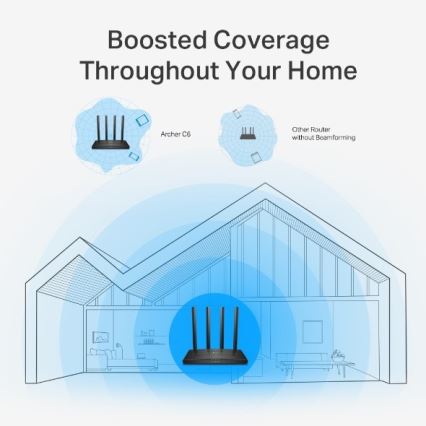 TP-Link - Vezeték nélküli gigabites MU-MIMO router Archer C6 V3.2 Wi-Fi