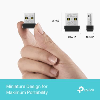 TP-Link - Vezeték nélküli Wi-Fi 6 USB nano adapter Archer TX1U Nano