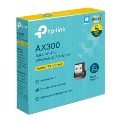 TP-Link - Vezeték nélküli Wi-Fi 6 USB nano adapter Archer TX1U Nano