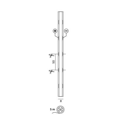 TRAMO LED szalag 50 W, 24 V, 5 m, 4000 K