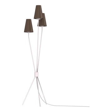 TREFOT állólámpa 3xE14/15W/230V barna/krémszínű