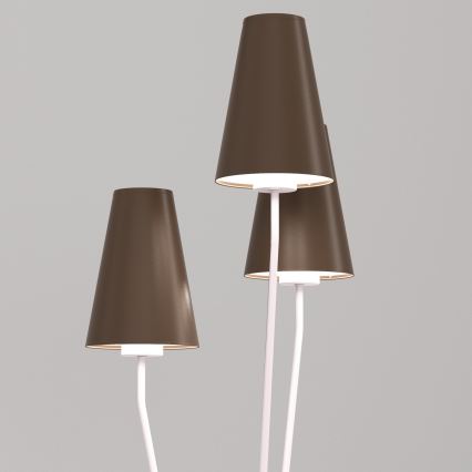 TREFOT állólámpa 3xE14/15W/230V barna/krémszínű