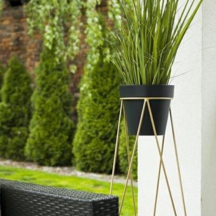 Virágcserép állvány TRIANGL 90x50 cm arany