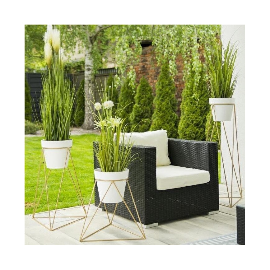 Virágcserép állvány TRIANGL 90x50 cm arany