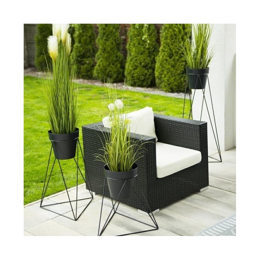 Virágcserép állvány TRIANGL 90x50 cm fekete