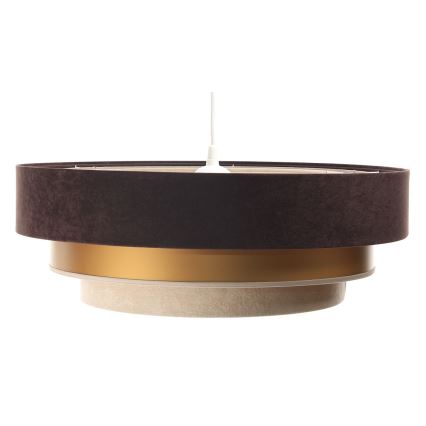 Függeszték TRINITI 1xE27/60W/230V barna/arany/bézs kábellel