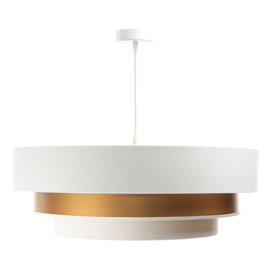 Lámpa TRINITI 1xE27/60W/230V fehér/arany, kábelre szerelve