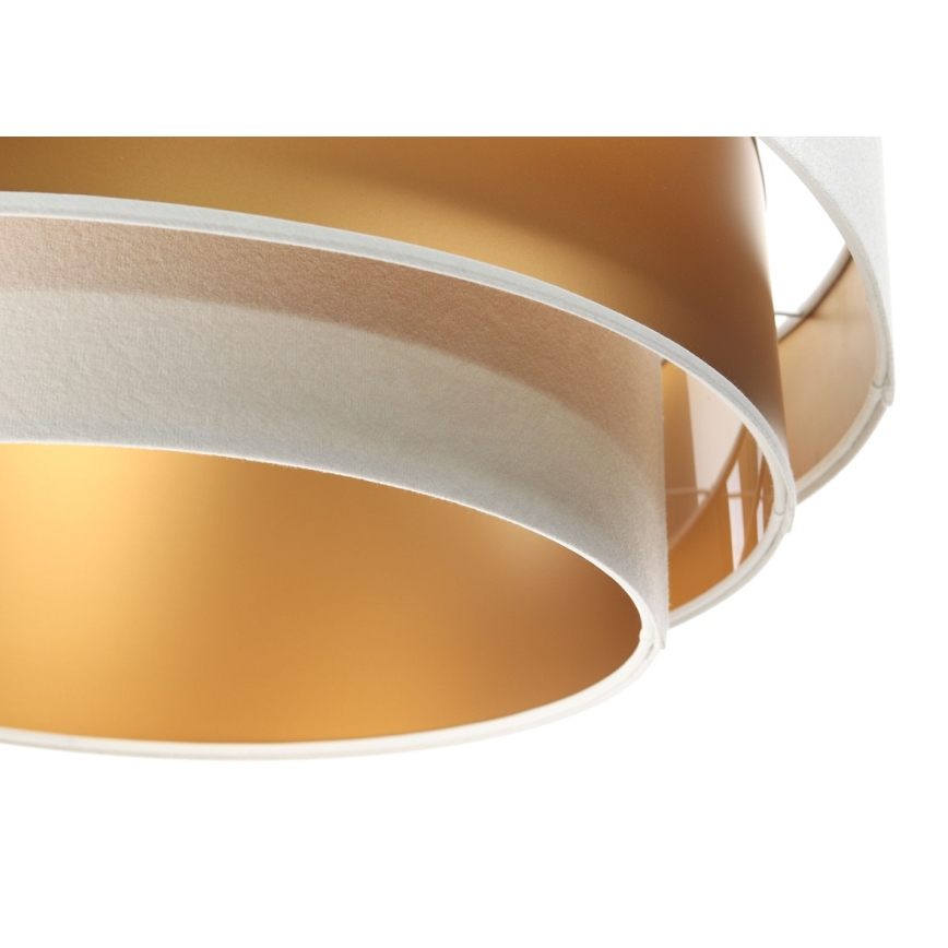 Lámpa TRINITI 1xE27/60W/230V fehér/arany, kábelre szerelve