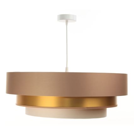 Függeszték TRINITI 1xE27/60W/230V bézs/arany