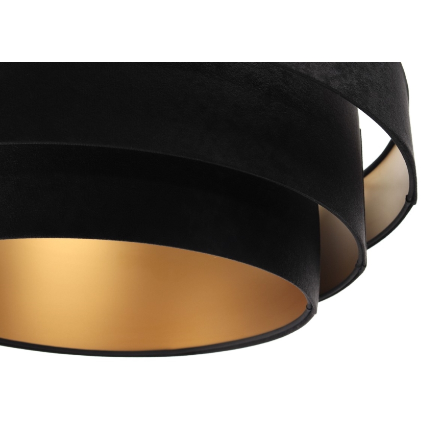 Lámpa TRINITI 1xE27/60W/230V fekete/arany, kábelre szerelve